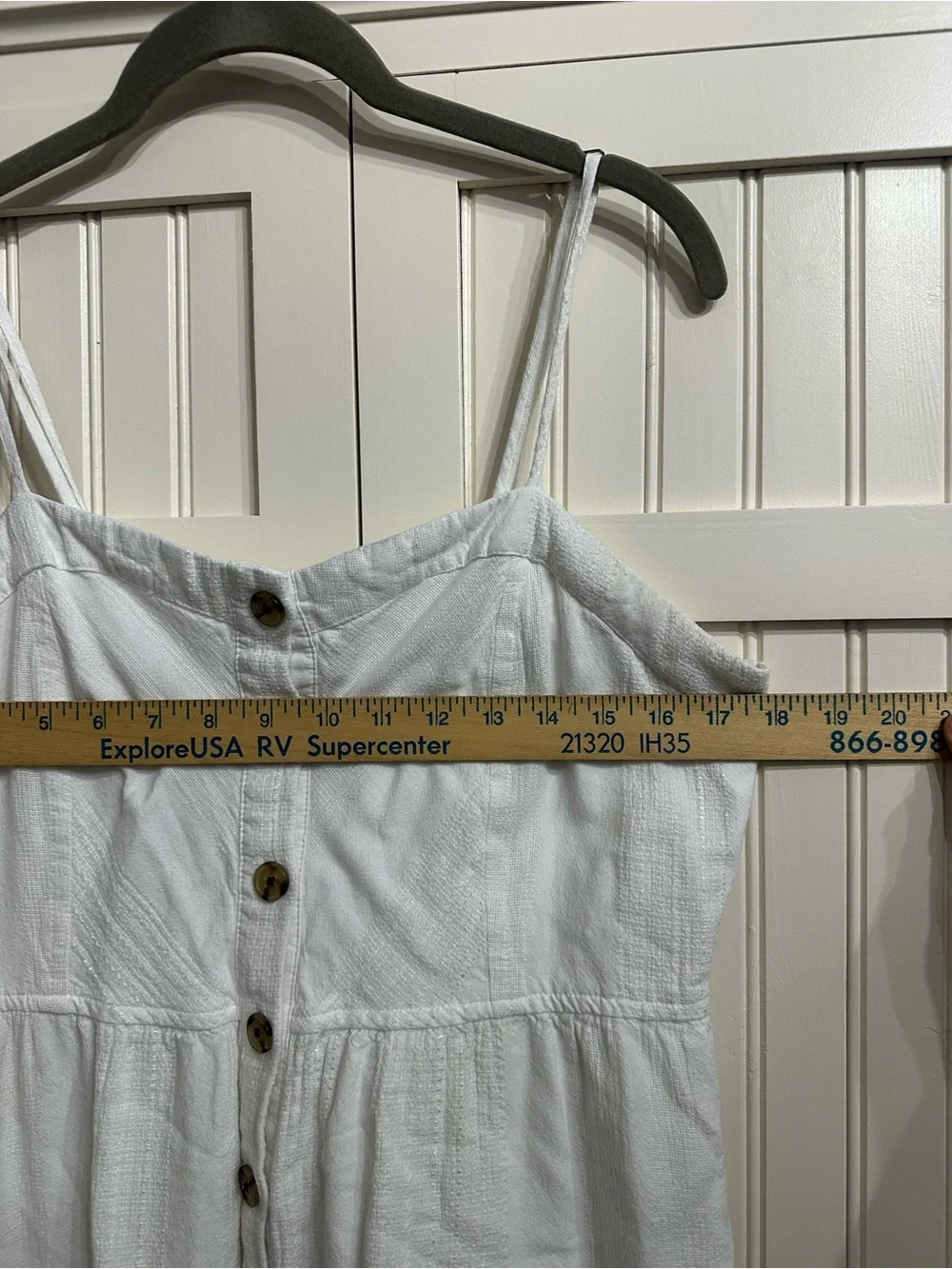 Universal Thread White Button-Down Midi Sundress